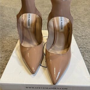 Steve Madden Nude Patent Heels
